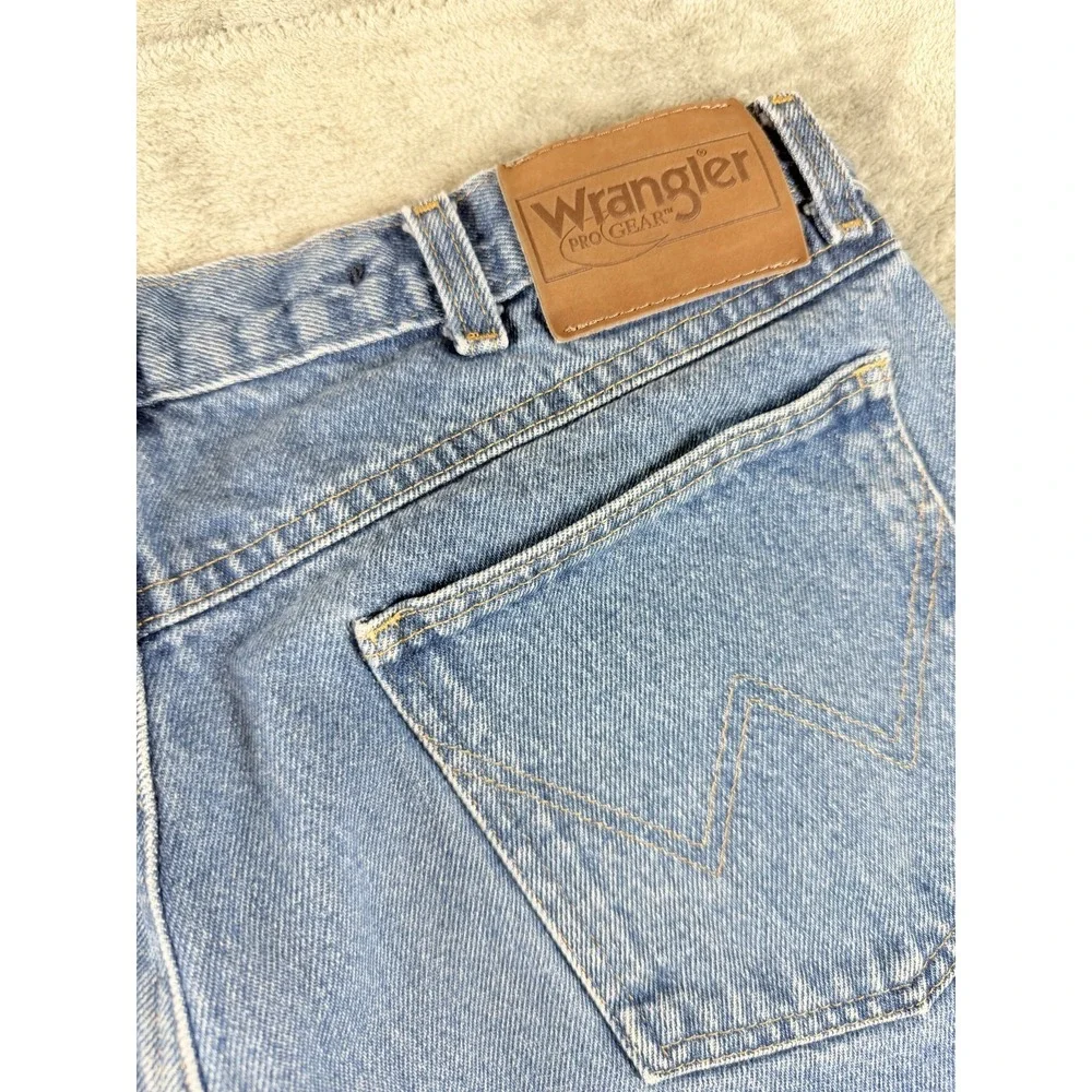 Wrangler ProGear Double Front Work Pants Mens 34x30 Denim Canvas Logger